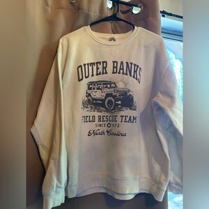 Full Tilt Outer Banks Cream Crewneck Sweater